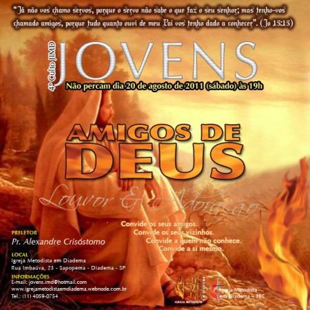 Culto de Louvor & Adoração dia 20 de agosto às 19h (sábado) Saiba Mais!